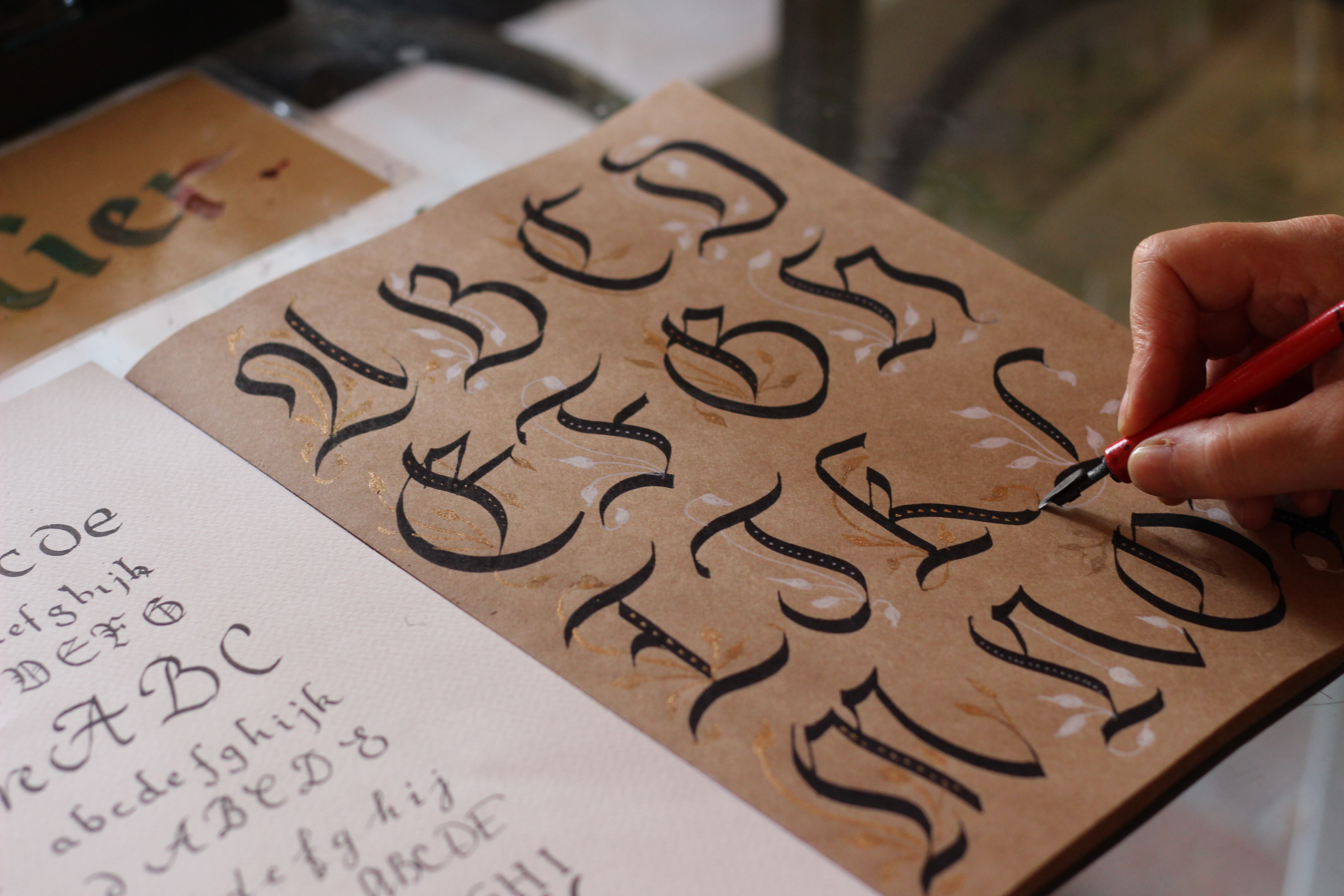 Traditional brush lettering